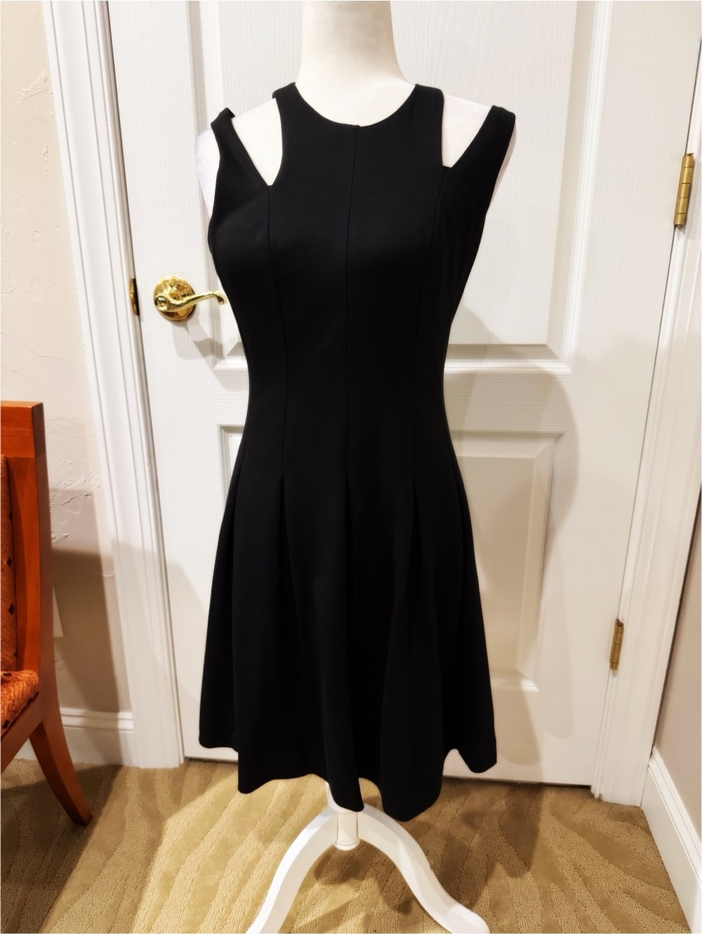NWT Rebecca Taylor Classic Black Fit & Flare Dress